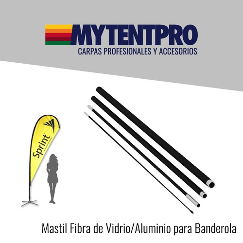 Mastil Fibra De Vidrio- Banderolas Publicitarias Mytentpro