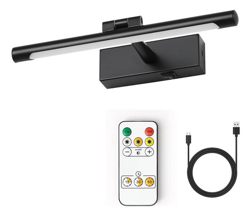 Opmre Moderno Led Cuadro De Luz Regulable 12,6 Negro...