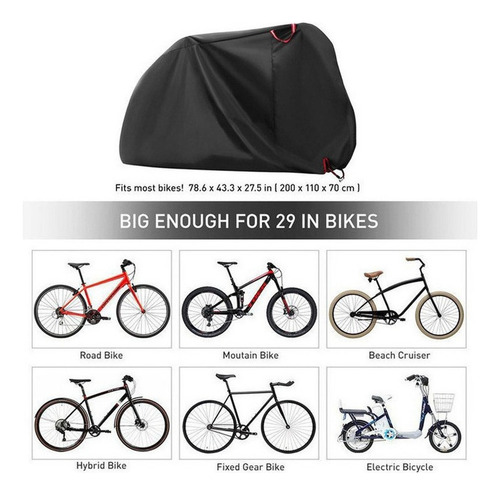 Funda Impermeable Para Bicicleta Con Borde Forrado