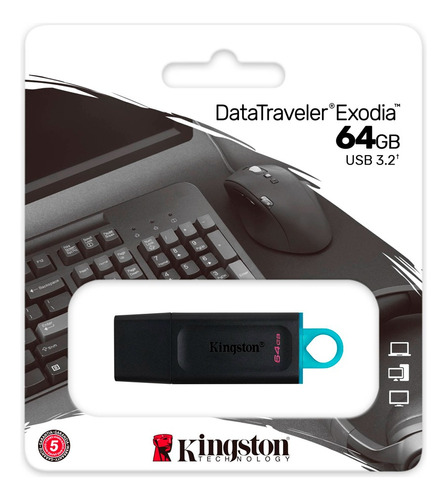 Pendrive Kingston Exodia 64gb Usb 3.2 Original