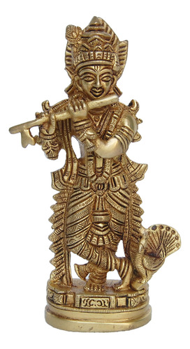 Estatua Religiosa De Krishna Representa Devoción