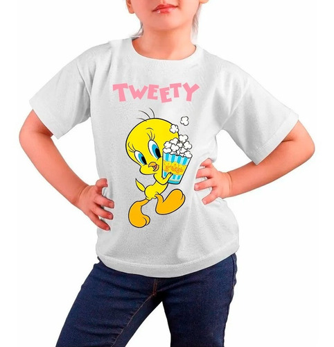 Polera Estampada 100%algodón Niña Piolin Looney Tunes 