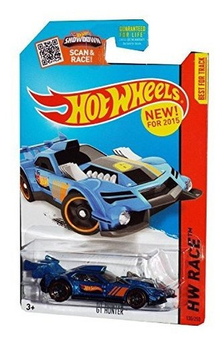 Hot Wheels, 2015 Hw Race, Gt Hunter Negro - Azul Die-cast Ve