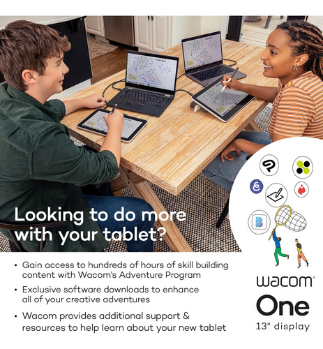 Tableta De Dibujo Wacom One 13 Con Pantalla Táctil Full Hd D