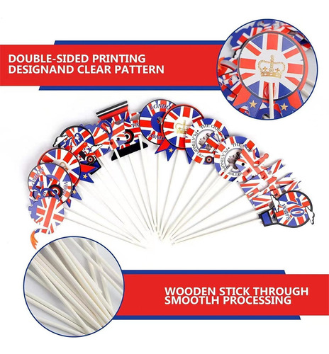 Decoración Británica Para Magdalenas De La Union Jack 2022 Q