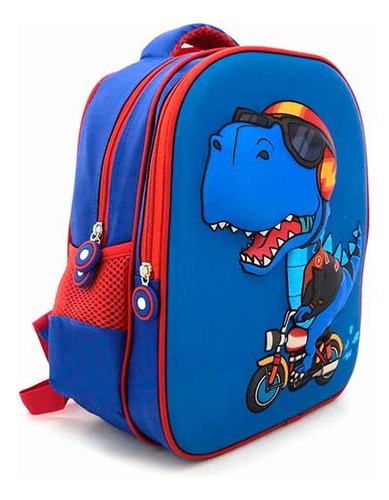 Mochila Escolar Infantil 12 Dino Motoquero Super Kid 14952