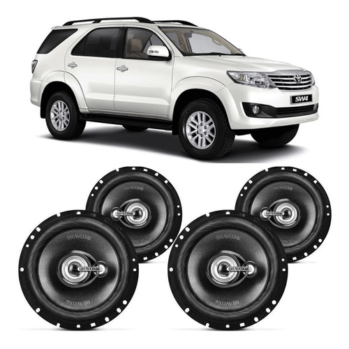 Alto Falante Toyota Hilux Sw4 2012 A 2016 Bravox 240w Rms