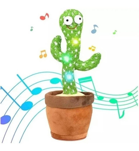 Juguete Cactus Baila Canta Repite Voz Con Luz Tiktok