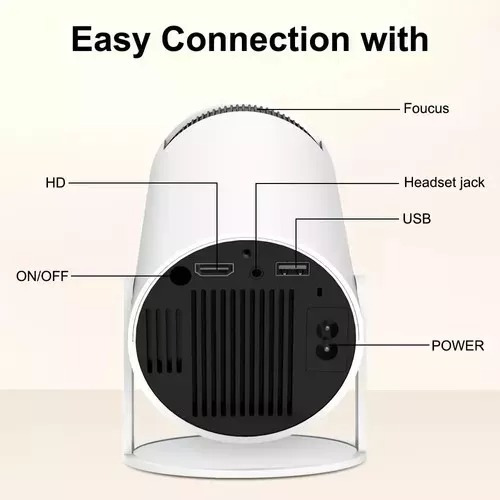 Proyector Mini Smart Tv Hdmi, Android, Ios Ultra4k Color Bla