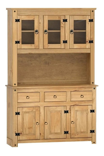 Modular Cristalero 6 Puertas Madera Rustico LG