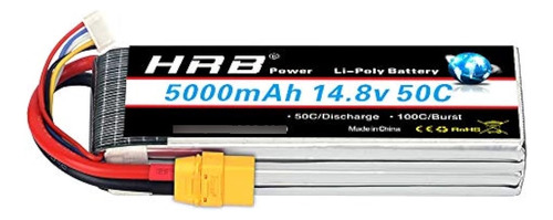 Hrb 4s 148 V 5000 Mah 50 C Lipo Batería Con Xt90 Enchufes Pa