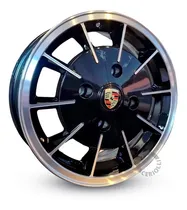Comprar Rodas Fusca Brasília Aro 15 Gas Burner 4x130 \u002F Jogo + Bicos Cor Preto Diamantado 4x130