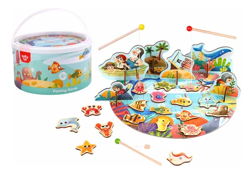 Juego De Pesca Con Puzzle Marino Tooky Toy