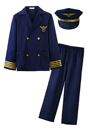 Relibeauty Kids Pilot Uniforme De Lujo Juego De Roles Fr3h3