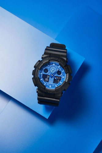 Imagen 4 de 7 de Reloj Casio G-shock Youth Serie Paisley Blue Ga-100bp-1acr