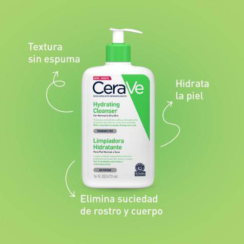 Loción para cuerpo CeraVe Corporal Loción Limpiadora Hidratante en dosificador 473mL