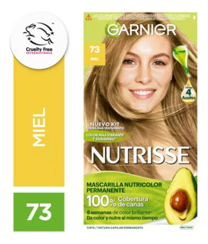 Kit De Tintura Permanente Nutrisse De Garnier Tono Tono 73 Miel