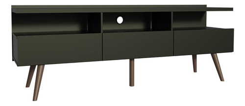Mueble Mesa Para Tv Rack Madesa Con Pies Nm Color Negro