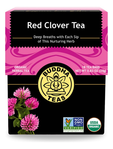 Buddha Teas Te Organico De Flores De Trebol Rojo, Ou Kosher,