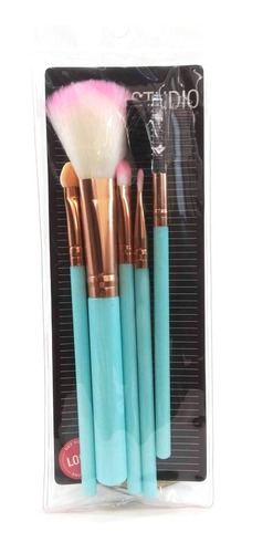 Maquillaje Set 5 Brochas Pinceles Polvo Pestañas Penny 