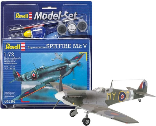 Revell Model Set Avião Supermarine Spitfire Mk V 1/72 64164