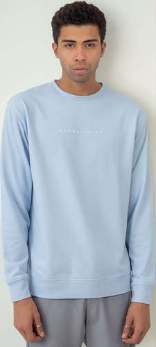 Sudadera Estampada Básica Cuello Redondo Para Hombre Quarry
