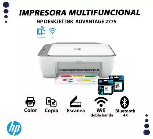 Impresora Todo-en-Uno HP Deskjet Ink Advantage 2775 Nuevas /Garantía