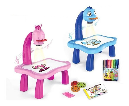Niños Proyector Pintura Aprendizaje Dibujo Mesa De Música