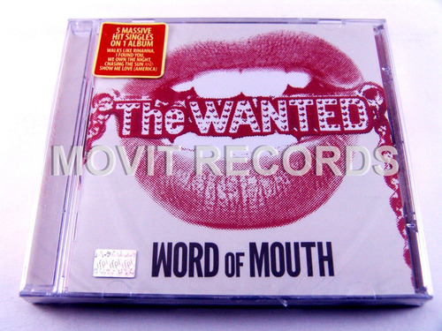 The Wanted Word Of Mouth Cd 2013 Sellado