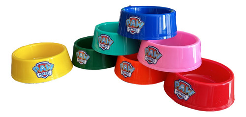 5 Platos Para Perro Mini Colores