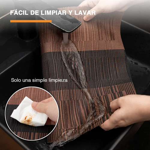6 Manteles Individuales Pvc De Mesa Comedor Y 1 Camino Mesa