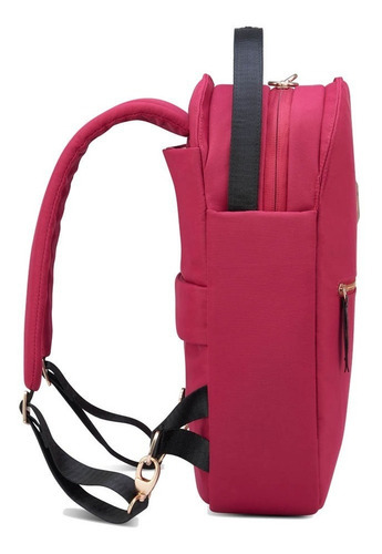 Mochila Portanot. 13 Con Proteccion Rfid Delsey Securstyle Color Rosa