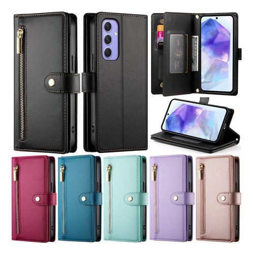 Funda De Teléfono De Piel Sintética De Lujo Para Samsung Galaxy A56 A36 A26 A16 A55 5g A35 A15 A25 5g A05s A54 A3 A33 A53