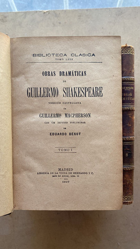 Obras Dramaticas De Guillermo Shakespeare - Shakespeare,