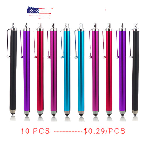 10 Piezas Metal Touch Pantalla Pluma Stylus Capacitiva De Ta