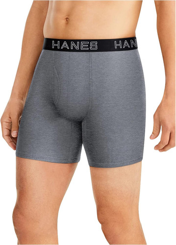Hanes Ultimate Men's Total Support Pouch Boxer Brief, Negro/