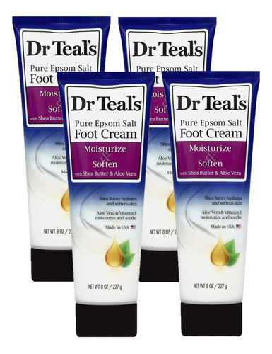 Crema Para Pies Dr. Teals Pure Epsom Salt Foot Cream Set De