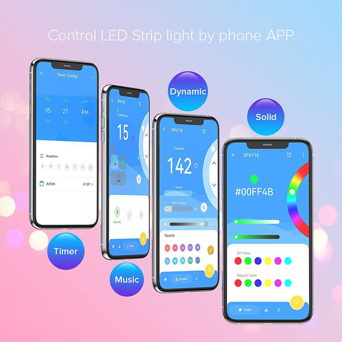 Controlador De Banda Led De Música Sp611e Ws2812b Ws2811, Ir