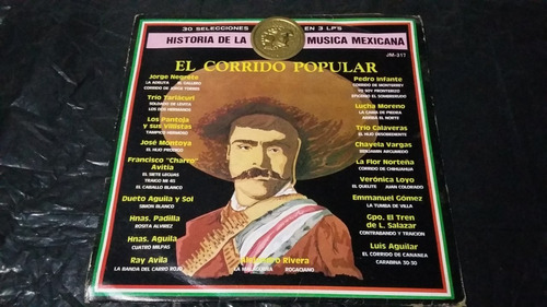 El Corrido Popular X 3 Lp Vinilo Ranchera Jorge Negrete