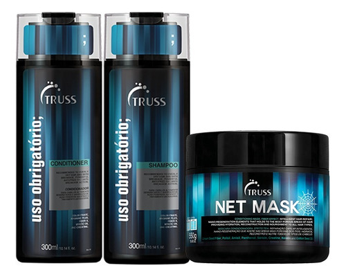 Truss Uso Obrigatório Shampoo Condicionador Net Mask + Mimo