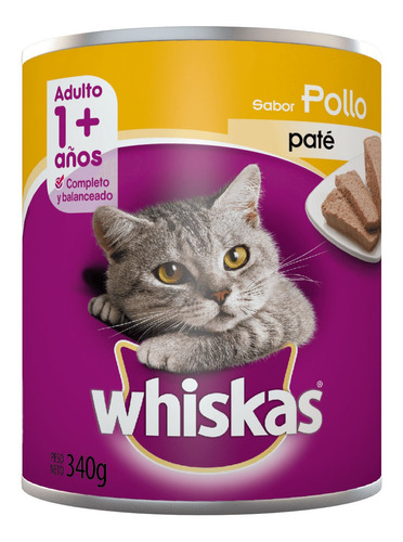 Alimento Gato Whiskas Adulto Pollo 340gr.