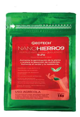 Fertilizante Nanoquelatado Hierro 1kg