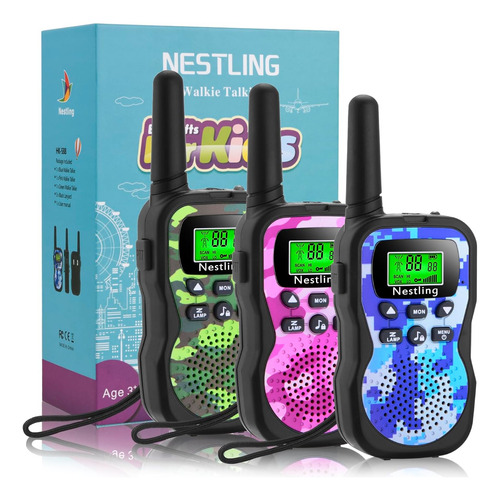 Walkie Talkies Para Niños, 22 Canales, Radio Bidireccional,