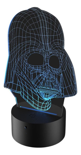 Luminária Star Wars 3d Darth Vader Muda De Cor Com Controle