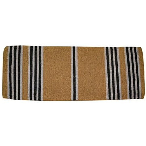 ??cor Black Stripes Impreso Coir Felpudo, 48 Por 18 Por...