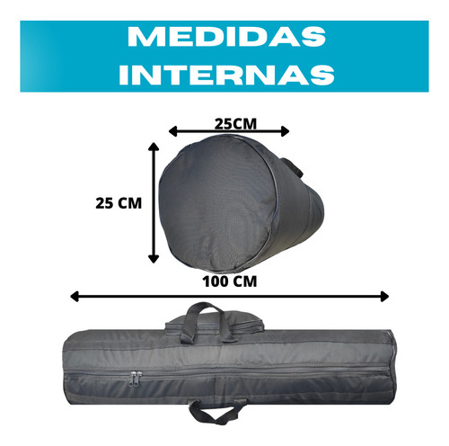 Capa Bag Acolchoada Luxo P/ Ferragens Pedestais Bateria Stay
