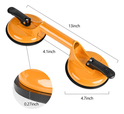 Myfamirea Ventosa Vidrio Aluminio Suelo Alta Resistencia 2