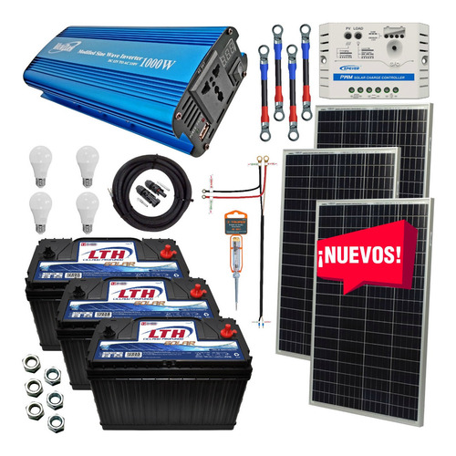 Kit Solar 1800 Watts, Baterías Lth, Completo Listo Para Usar