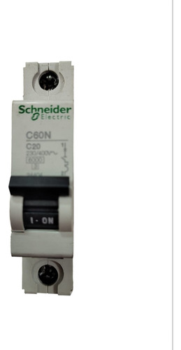 Interruptor Termomagnetico Din 1 Polo Schneider C60n C20
