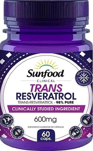 Suplemento Em Cápsulas Sunfood  Clinical Trans Resveratrol 